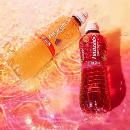 Lucozade (Orange & Peach) Zero Sugar SportsCap Energy Drink 12 x 500ml image 5