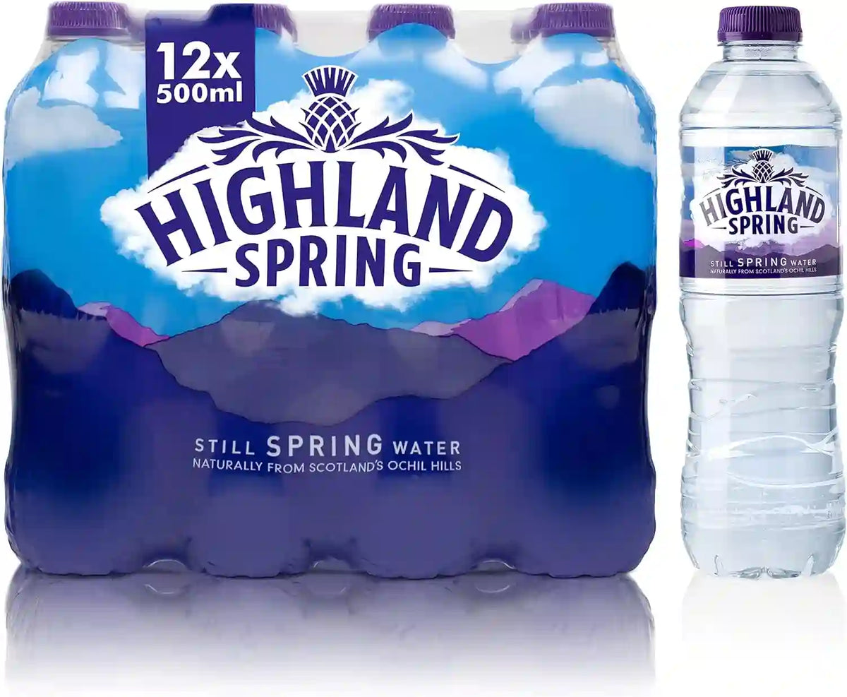 Highland Spring Still Spring Water, 12 x 500ml image 0