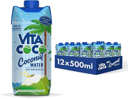 Vita Coco Original Coconut Water Multipack 12 x 500ml, Packed With Electrolytes image 0