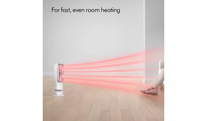 Dyson AM09 (White & Silver) Hot and Cool Fan Heater - New