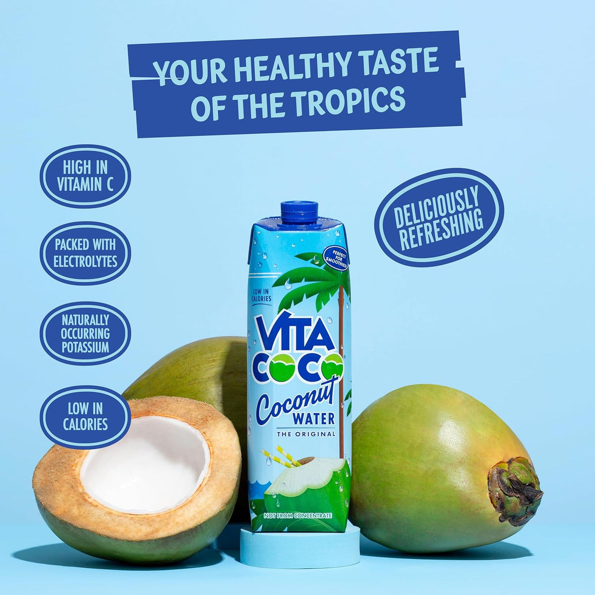 Vita Coco Original Coconut Water Multipack 12 x 500ml, Packed With Electrolytes image 2