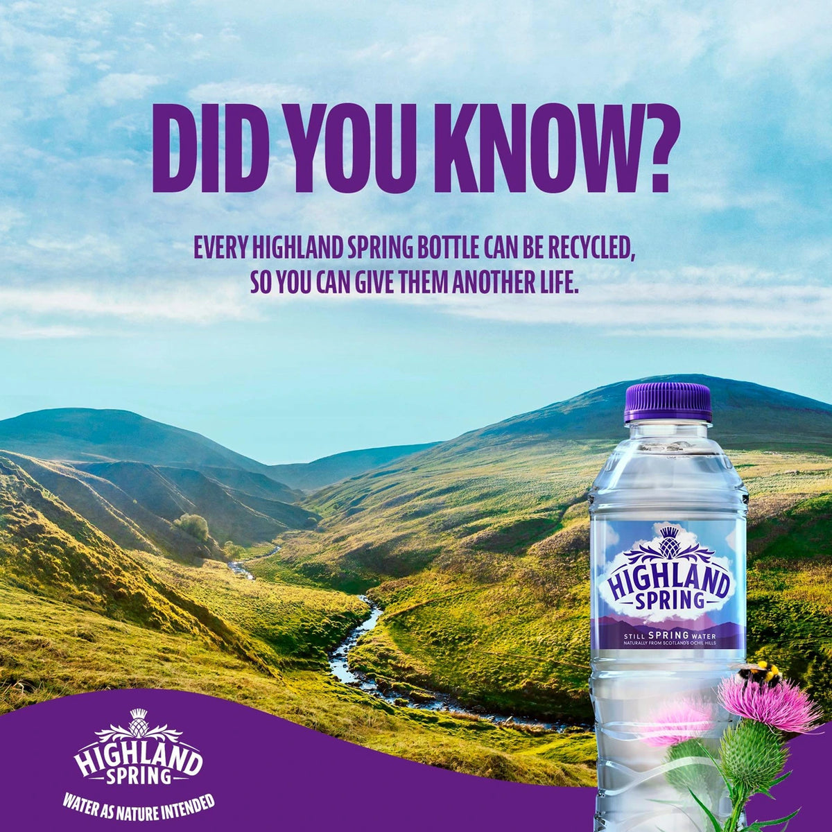 Highland Spring Still Spring Water (Sports cap), 12 x 330ml image 2