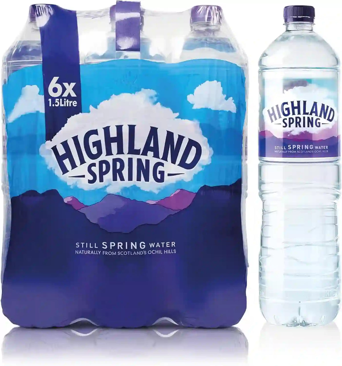 Highland Spring Still Spring Water, 6 x 1.5L image 0