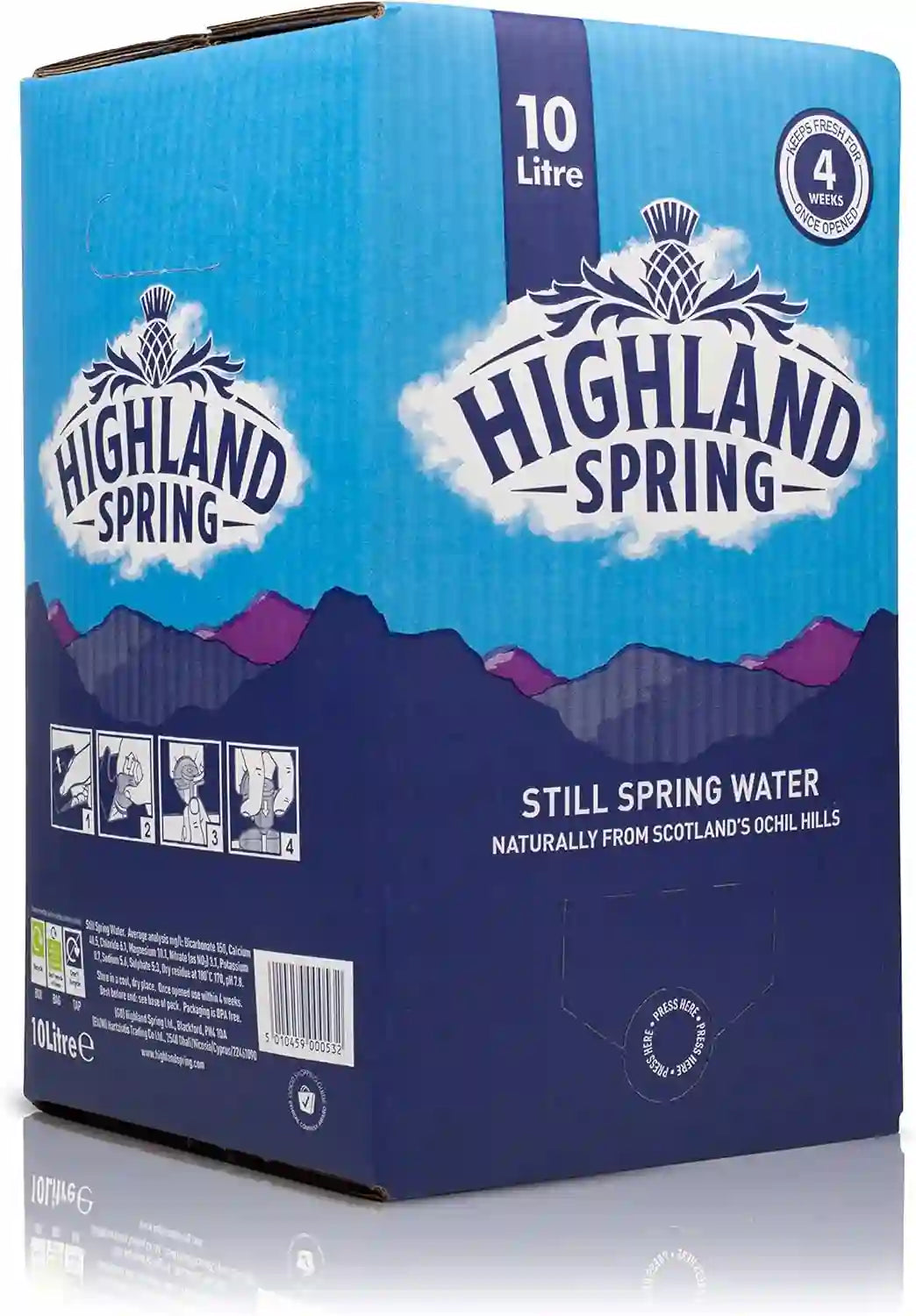 Highland Spring Still Water Hydration Box, 10L image 1