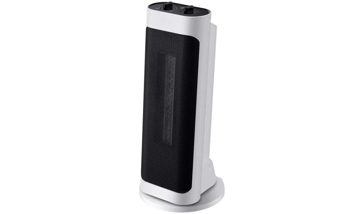 Bush 2kW (Black & White) Tower Fan Heater - New