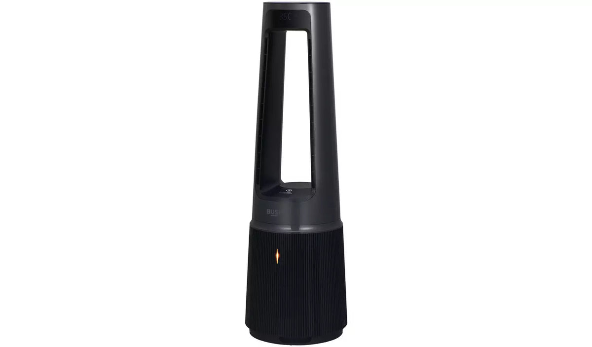 Bush Bladeless (Black) Cool, Purify & Heat Tower Fan - New