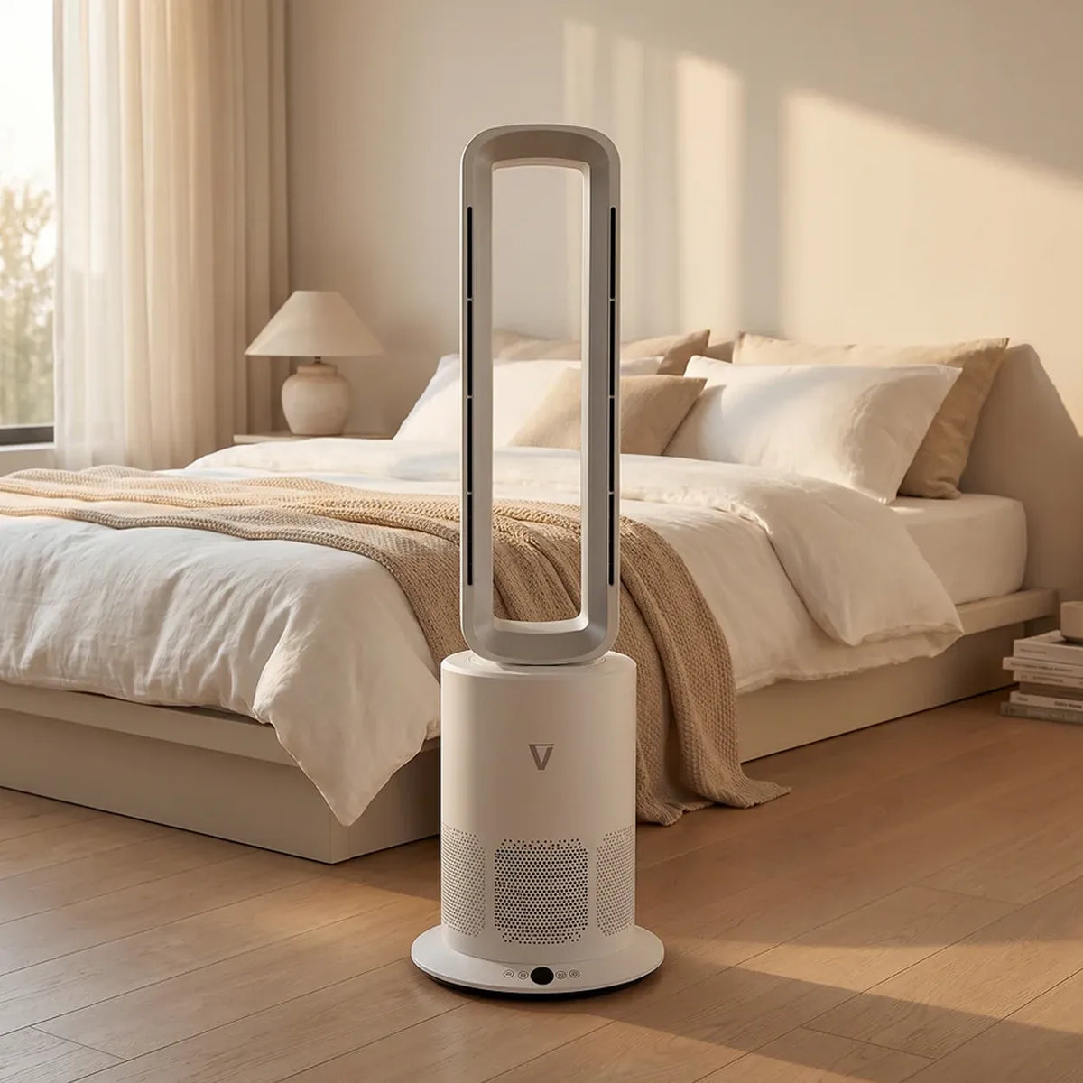 Vortex Air (White) Cleanse Air Purifier Bladeless Oscillating Cooling & Heating - New