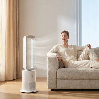Vortex Air (White) Cleanse Air Purifier Bladeless Oscillating Cooling & Heating - New
