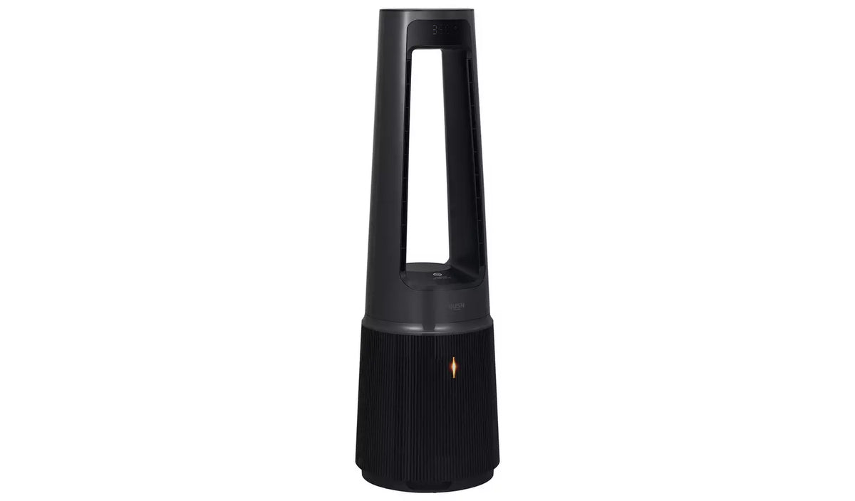 Bush Bladeless (Black) Cool, Purify & Heat Tower Fan - New