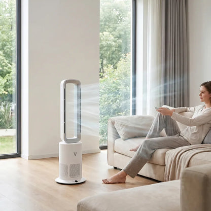Vortex Air (White) Cleanse Air Purifier Bladeless Oscillating Cooling & Heating - New